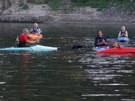 Training auf dem Rhein